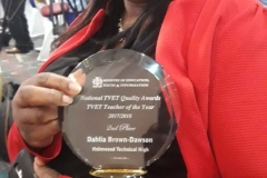 1ST Runner Up TVET Teacher of the Year Award